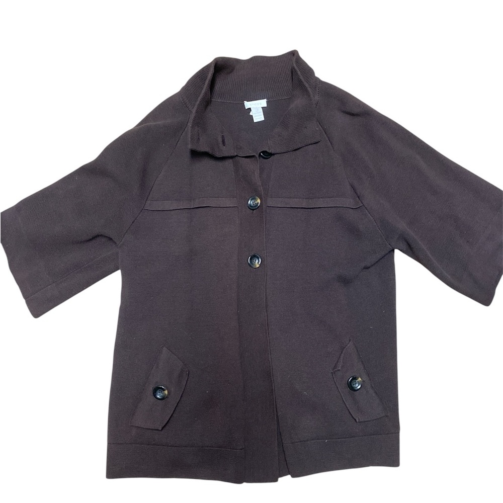 Chico's Dark Brown Cape Jacket